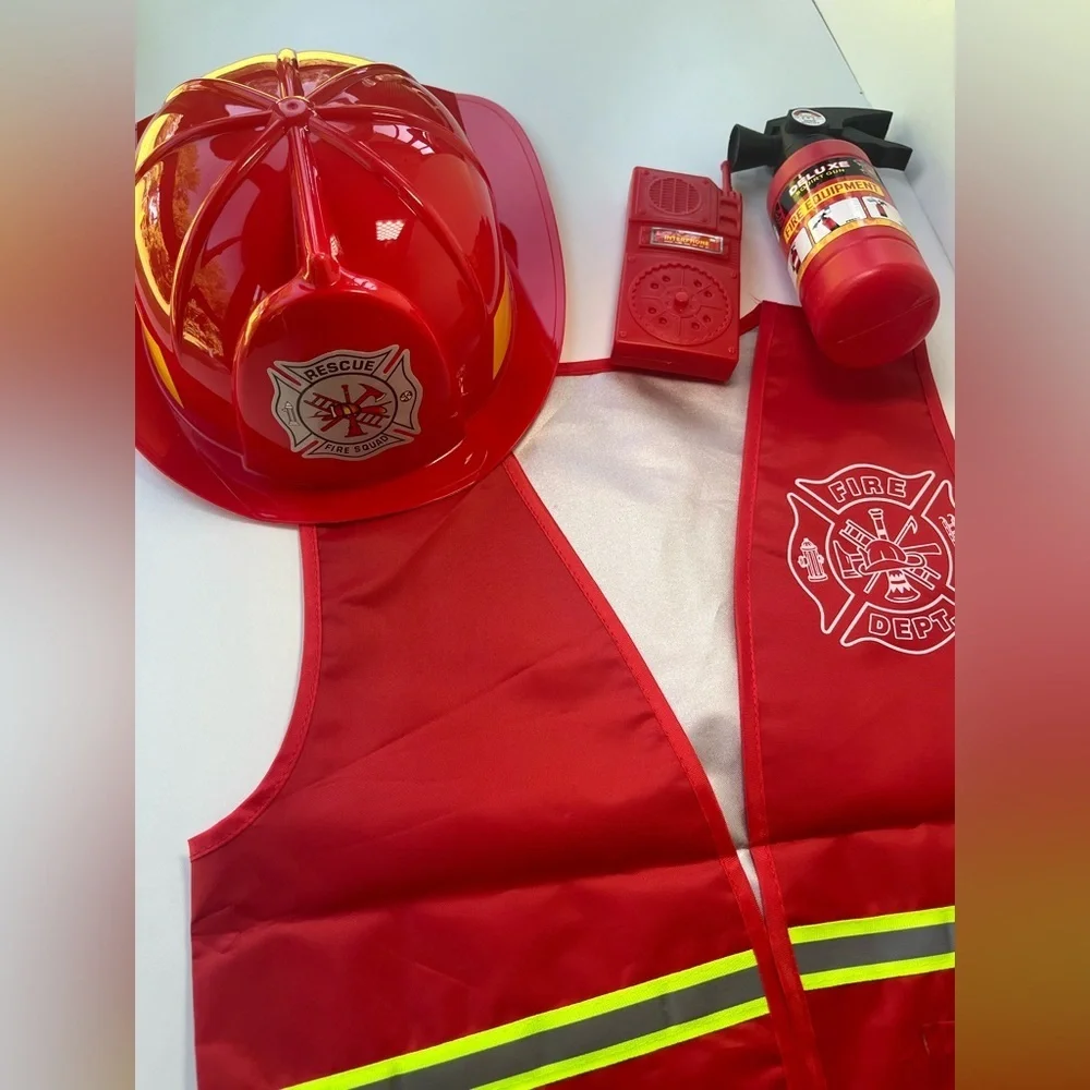NEW Kids Firefighter Costume Set - Boys or Girls Size small